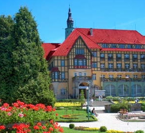 Kurpark Kudowa Zdroj in Schlesein