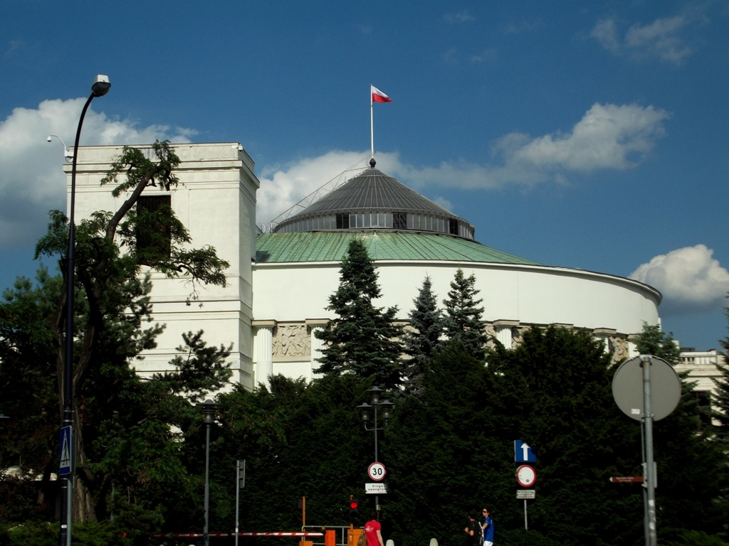 Polnisches Parlamentsgebäude Sejm in Warschau, Foto: Wikimedia Commons, Piotr Drabik