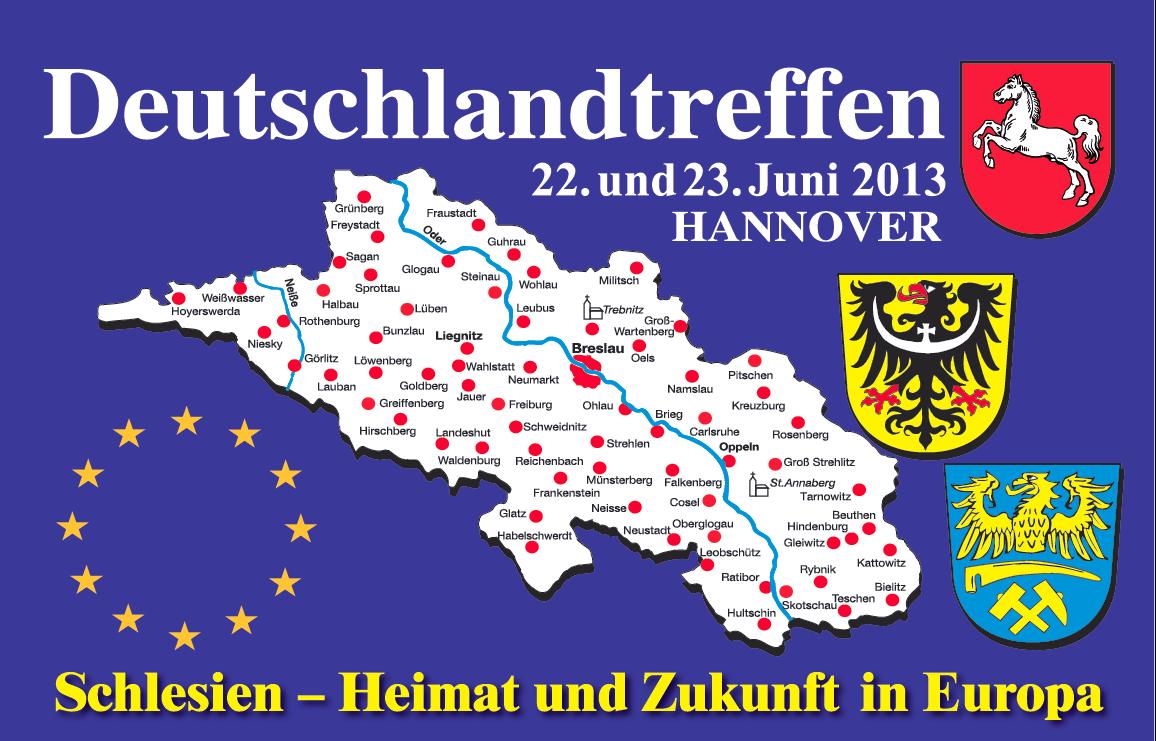 Plakat zum umstrittenen Deutschlandtreffen der Schlesier 2013