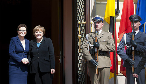 Polens Ministerpräsidentin Kopacz und Bundeskanzlerin Merkel