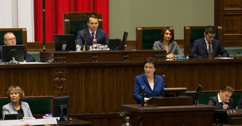 Ewa Kopacz verliest Regierungserklärung, Foto: Maciej Smiarowski/KPRM