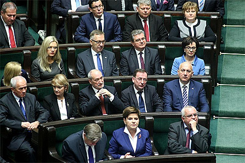 Die PiS-Franktion im polnischen Parlament Sejm, Foto: Piotr Drabik, CC BY 2.0