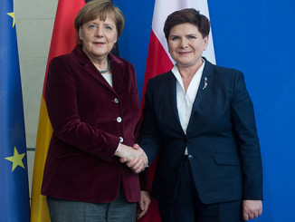 Bundeskanzlerin Angela Merkel zu Gesprächen in Warschau, Polen,Foto: Kanzlei der Ministerpräsidentin KPRM, public domain